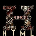 Word cloud of the HTML