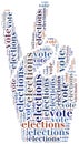 Word cloud illustration related to elections or voting Royalty Free Stock Photo