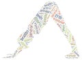 Word cloud illustration related to fitness or sport activity Royalty Free Stock Photo