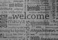 Word cloud image with the word Welcome in different world languages Royalty Free Stock Photo