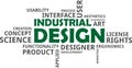 Word cloud - industrial design Royalty Free Stock Photo