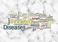 Word Cloud with INHERITED DISEASES concept create with text only Royalty Free Stock Photo