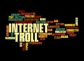 Word Cloud with INTERNET TROLL concept, isolated on a black background Royalty Free Stock Photo