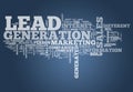 Word Cloud Lead Generation Royalty Free Stock Photo