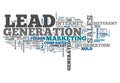 Word Cloud Lead Generation Royalty Free Stock Photo