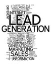 Word Cloud Lead Generation Royalty Free Stock Photo