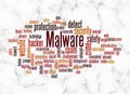 Word Cloud with MALWARE concept create with text only Royalty Free Stock Photo