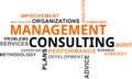 Word cloud - management consulting Royalty Free Stock Photo