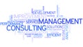 Word Cloud Management Consulting Royalty Free Stock Photo