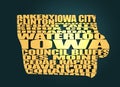 Word cloud map of Iowa state
