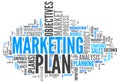Word Cloud Marketing Plan Royalty Free Stock Photo
