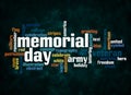 Word Cloud with MEMORIAL DAY concept create with text only Royalty Free Stock Photo