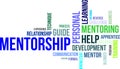 Word cloud - mentorship Royalty Free Stock Photo