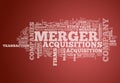 Word Cloud Merger & Acquisitions Royalty Free Stock Photo