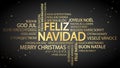 Word cloud Merry Christmas (in Spanish