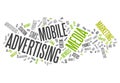 Word Cloud Mobile Advertising Royalty Free Stock Photo