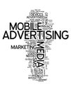Word Cloud Mobile Advertising Royalty Free Stock Photo
