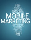 Word Cloud Mobile Marketing Royalty Free Stock Photo