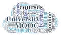 Word cloud on mooc Royalty Free Stock Photo