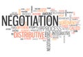 Word Cloud Negotiation Royalty Free Stock Photo