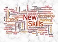 Word Cloud with NEW SKILLS concept create with text only Royalty Free Stock Photo