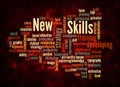 Word Cloud with NEW SKILLS concept create with text only Royalty Free Stock Photo