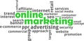 Word cloud - online marketing Royalty Free Stock Photo