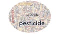 Word cloud of pesticide with white background Royalty Free Stock Photo