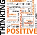Word cloud - positive thinking Royalty Free Stock Photo