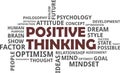 Word cloud - positive thinking Royalty Free Stock Photo