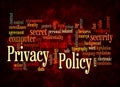 Word Cloud with PRIVACY POLICY concept create with text only Royalty Free Stock Photo