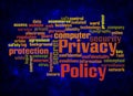 Word Cloud with PRIVACY POLICY concept create with text only Royalty Free Stock Photo
