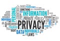 Word Cloud Privacy Royalty Free Stock Photo