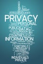 Word Cloud Privacy Royalty Free Stock Photo