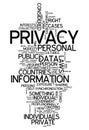 Word Cloud Privacy Royalty Free Stock Photo