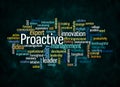 Word Cloud with PROACTIVE concept create with text only Royalty Free Stock Photo