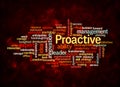 Word Cloud with PROACTIVE concept create with text only Royalty Free Stock Photo