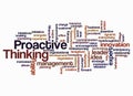 Word Cloud with PROACTIVE THINKING concept create with text only Royalty Free Stock Photo