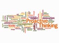 Word Cloud with PROACTIVE THINKING concept create with text only Royalty Free Stock Photo