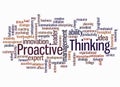 Word Cloud with PROACTIVE THINKING concept create with text only Royalty Free Stock Photo