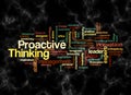 Word Cloud with PROACTIVE THINKING concept create with text only Royalty Free Stock Photo