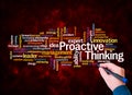 Word Cloud with PROACTIVE THINKING concept create with text only Royalty Free Stock Photo