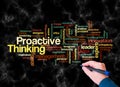 Word Cloud with PROACTIVE THINKING concept create with text only Royalty Free Stock Photo
