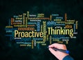 Word Cloud with PROACTIVE THINKING concept create with text only Royalty Free Stock Photo