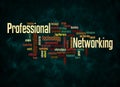 Word Cloud with PROFESSIONAL NETWORKING concept create with text only