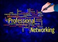 Word Cloud with PROFESSIONAL NETWORKING concept create with text only Royalty Free Stock Photo