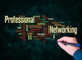 Word Cloud with PROFESSIONAL NETWORKING concept create with text only