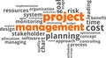Word cloud - project management Royalty Free Stock Photo