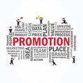 Word cloud with promotion concept. Royalty Free Stock Photo