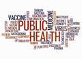 Word Cloud with PUBLIC HEALTH concept, isolated on a white background Royalty Free Stock Photo